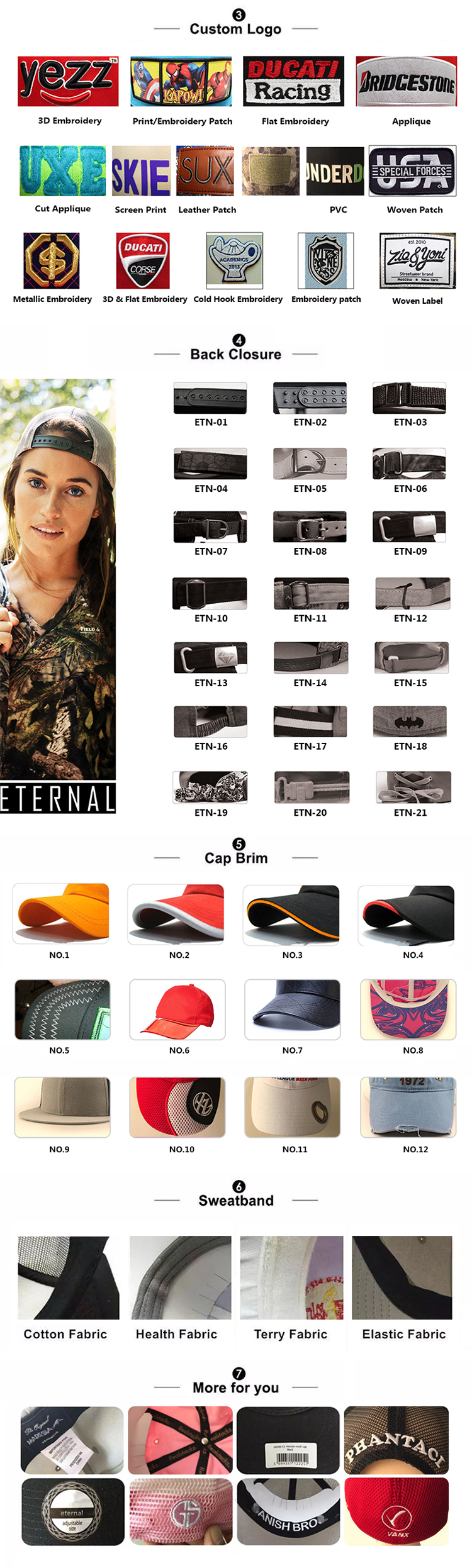 High quality snapback hats 3D unstructured snapback caps