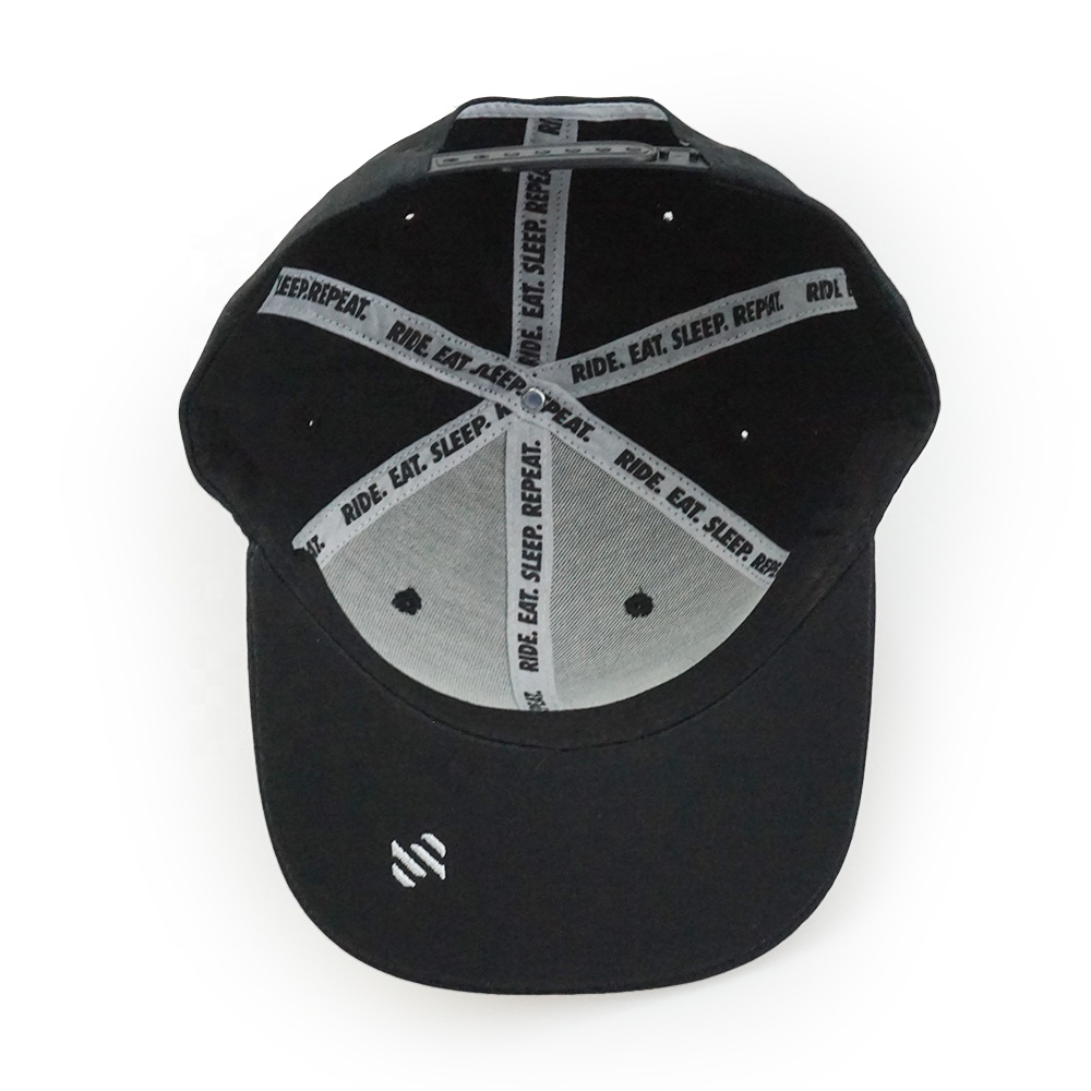 3d puff black color embroidery snapback caps flat brim hats cool baseball cap for men
