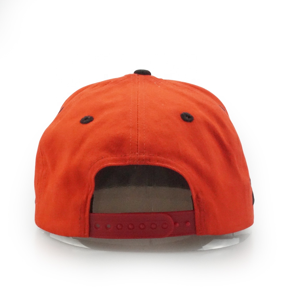 3D Embroidery Custom Red Black Color High Quality Snapback Cap Hat/Fashion Mens Stylish Printed Brim Snapback Wholesale