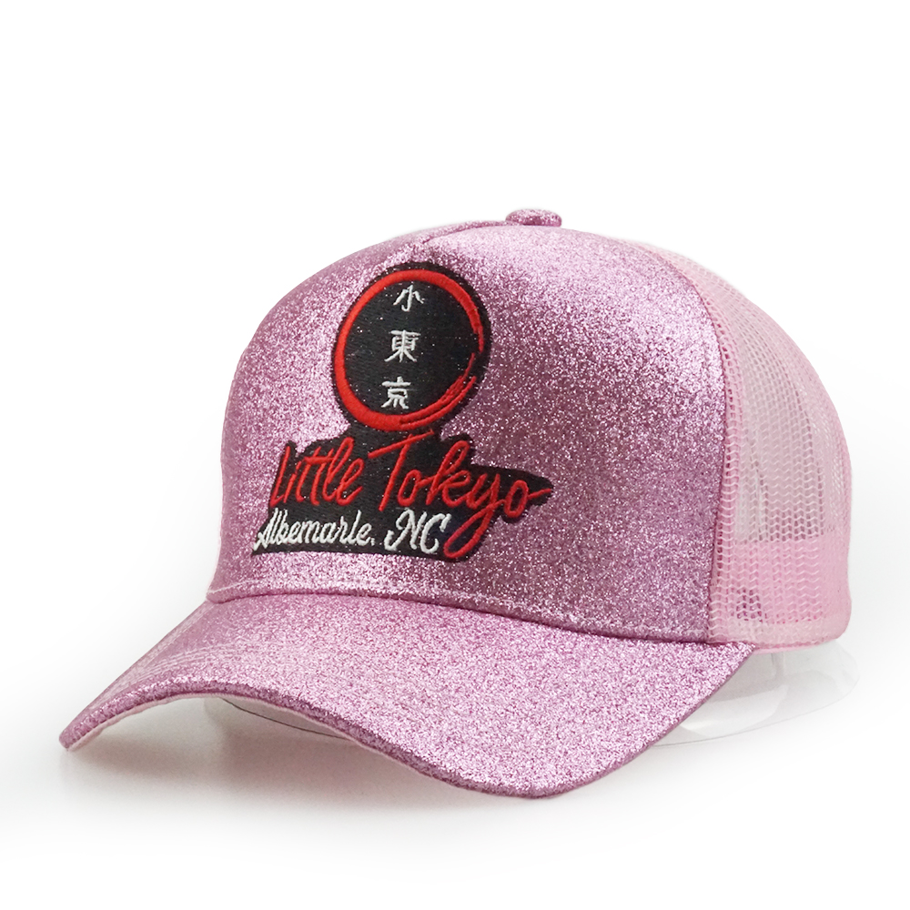 New Fashion Women Ponytail Trucker Cap Glitter mesh back ladies fashion hats