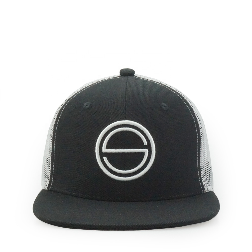 Custom embroidered baseball cap flat brim trucker hat snapback cap custom