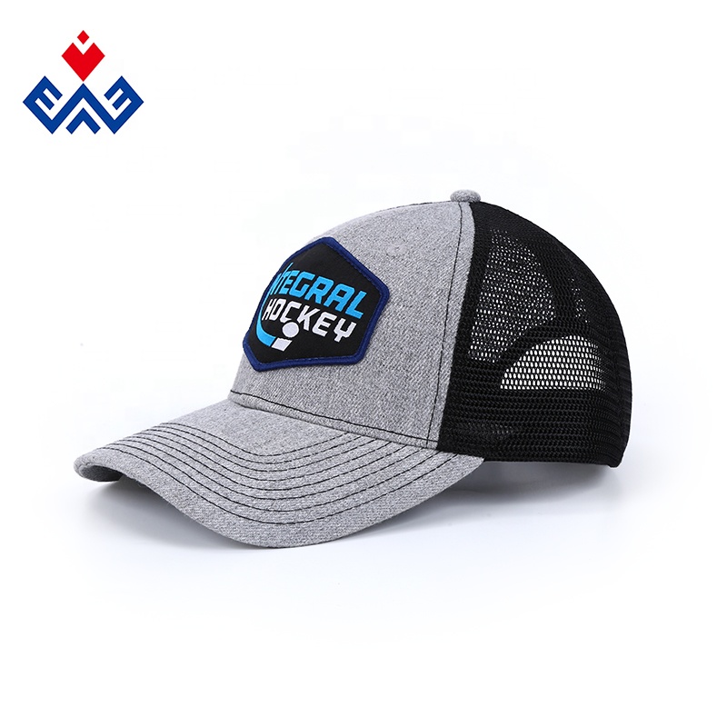 Custom patch logo fashion trucker mesh cap hats with embroidery patch
