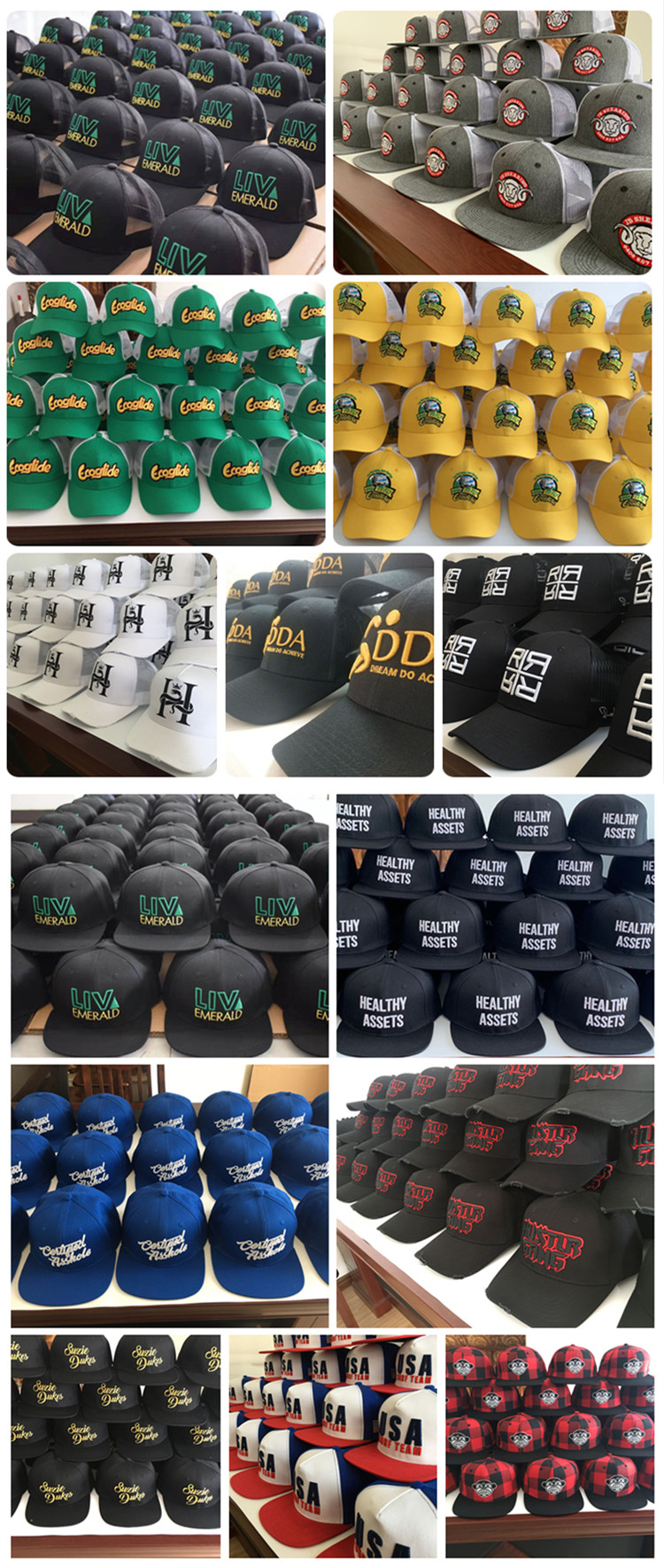 Factory wholesale large stock promotional color matching plain cheap snapback hats