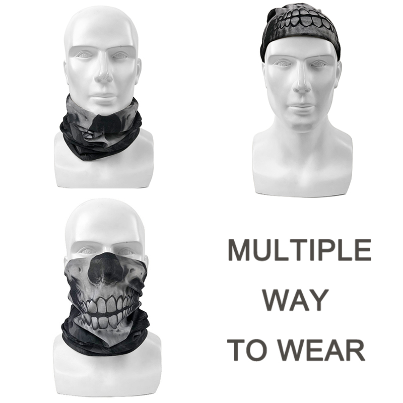 Promotional Multifunction Ootdoor Sports Headwear Cooling Skull Tubular Seamless Bandana