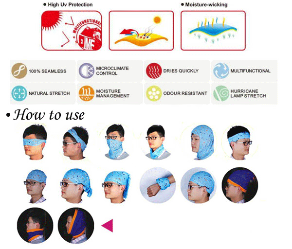 Factory custom custom head bandanas custom logo bandanas Seamless Face Mask Bandanas for Dust