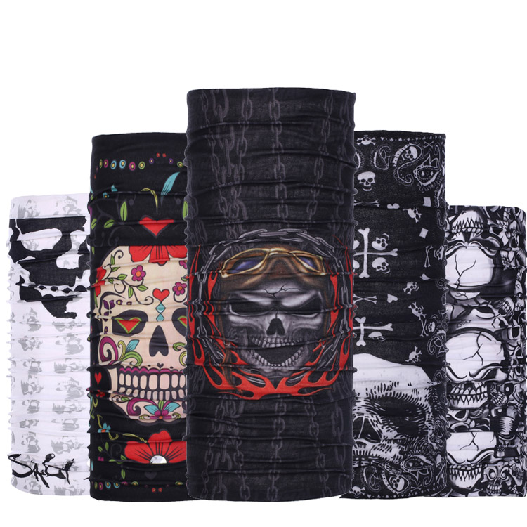 Promotional Cooling Skull bandanas Polyester Comfortable bandana Multifunctional Bandana