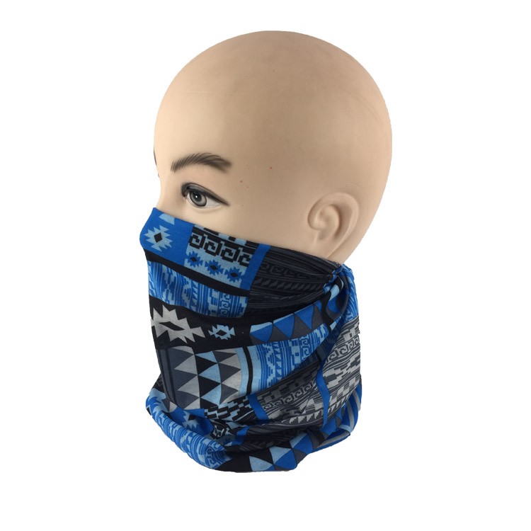 Outdoor cycling seamless headscarf pure black men and women's windproof and dustproof scarf with a mask bandana