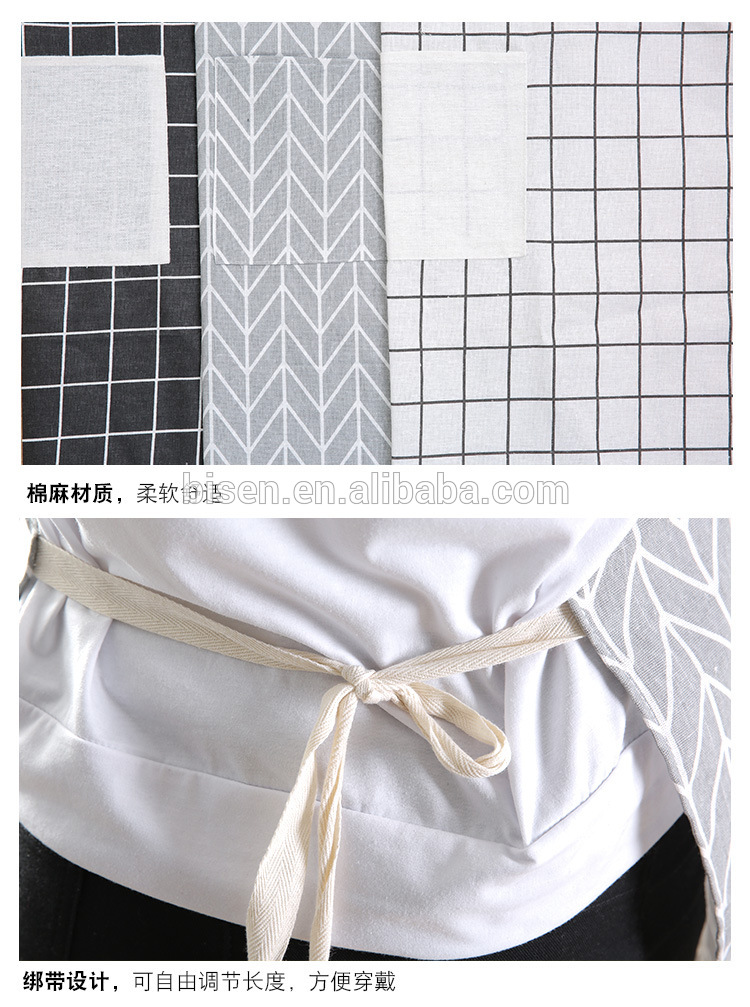 Wholesale High Quality 100% Cotton Canvas Kitchen Aprons with logo