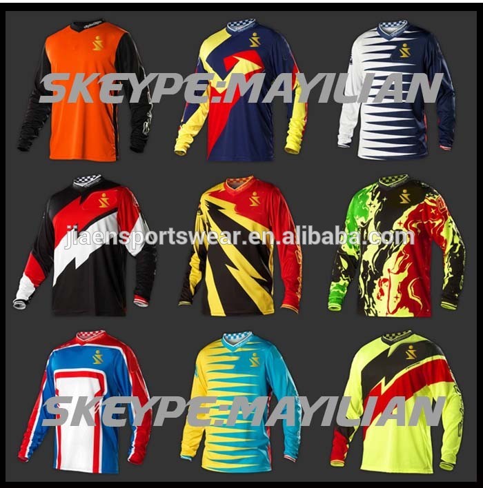 100% Polyester cheap sublimation printing custom mountain bike jersey wholesale with factory price
