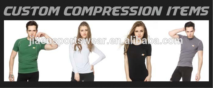 2016 new fashion Wholesale custom-made performance compression shirts Women Compression Shirt