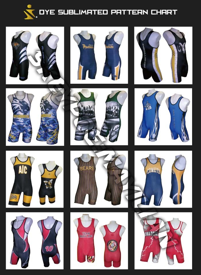 custom full sublimation professional cool dry youth wholesale wrestling singlets for men