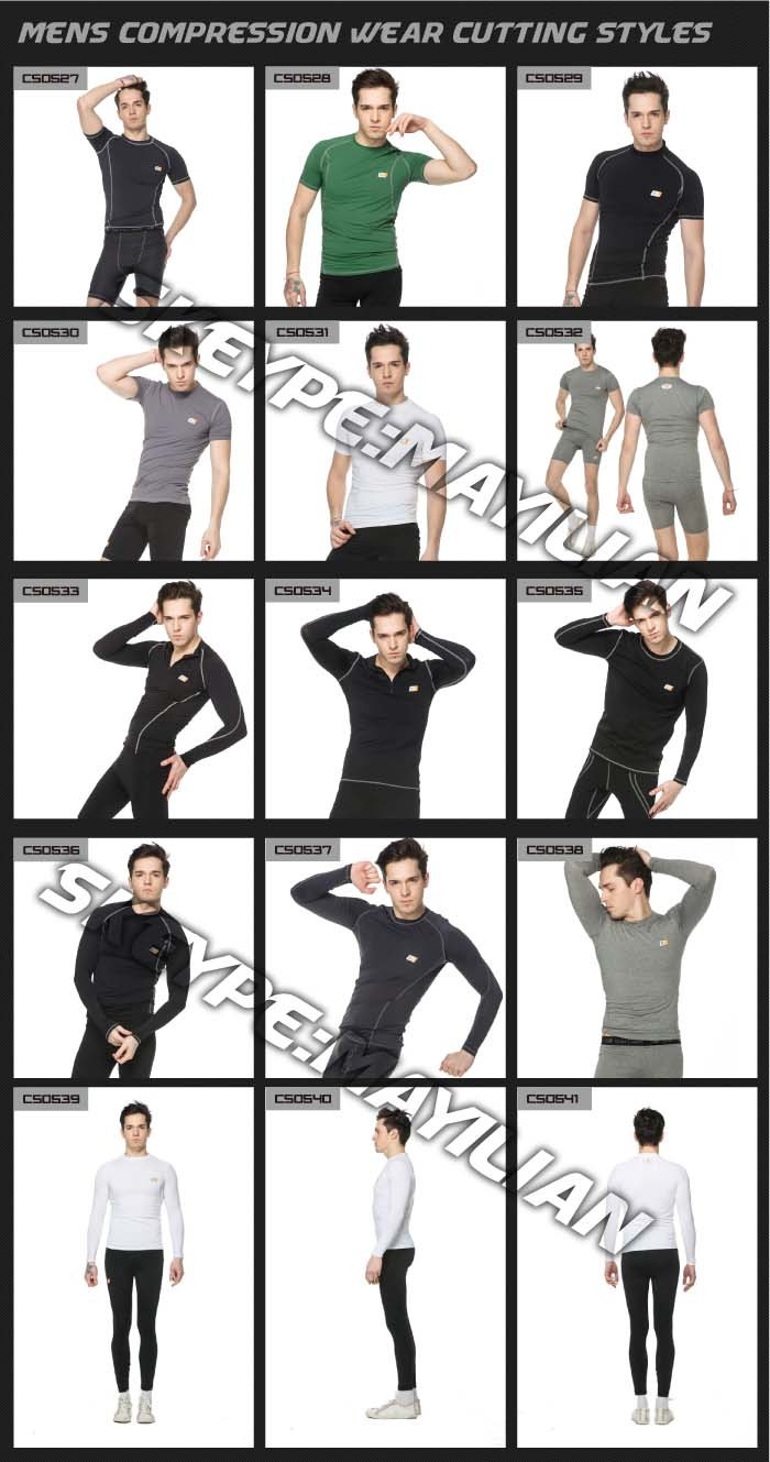 Custom made sports functional compression wear Performance breathable quick dry compression shirt