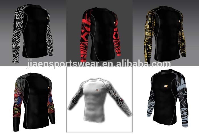 Custom made sports functional compression wear Performance breathable quick dry compression shirt