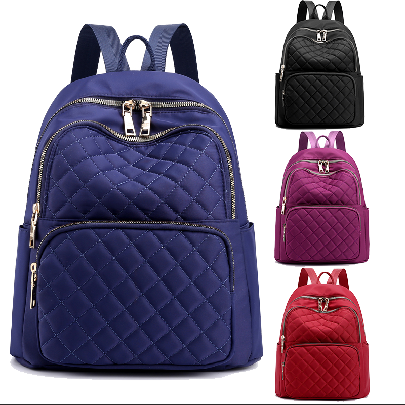 Wholesale Fashion Dropshipping Lightweight Lady Women Backpack, Custom Diamond Stitching Girls Teenager School Backpack Bag