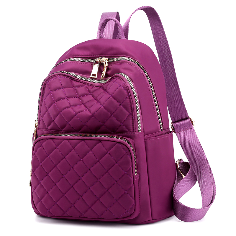 Wholesale Fashion Dropshipping Lightweight Lady Women Backpack, Custom Diamond Stitching Girls Teenager School Backpack Bag