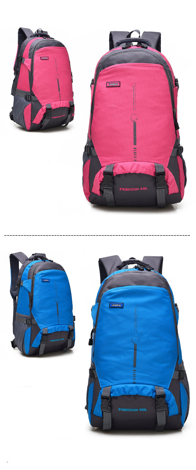 45L 25L Outdoor Backpack Mountaineering Bag Men's and Women's Backpack Sports Travel Laptop School Bag