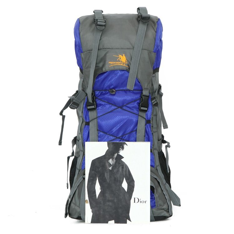 Durable Adjustable Shoulder Traveling Mountaineering Hiking Climbing 60L Camping Backpack Custom with Waterproof Rain Cover
