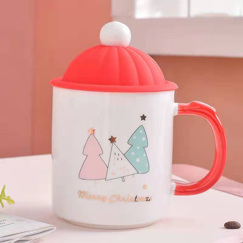 Gift Choice Three-Piece Tea Mug Sets Christmas Red Cup