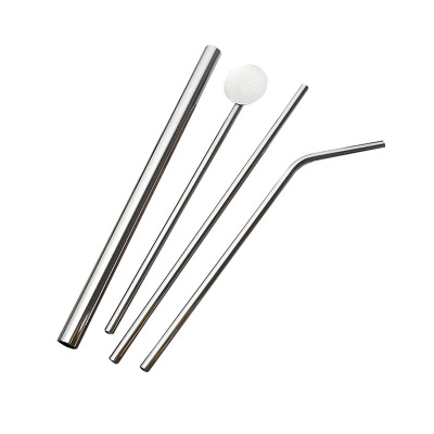 top quality 267mm 304 stainless steel straws food grade stainless steel pipette color suit coffee milk tea beverage straws