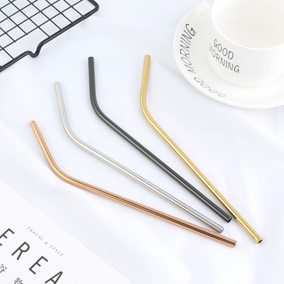 Creative straight tube stainless steel straw metal straw multi-color beverage coffee milk tea straw