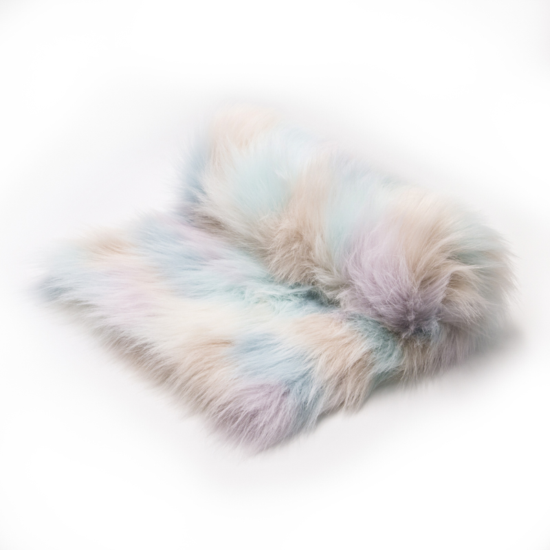 Wholesale Long Pile rainbow Fur Faux Fur Fabric for Garment/Home Textile