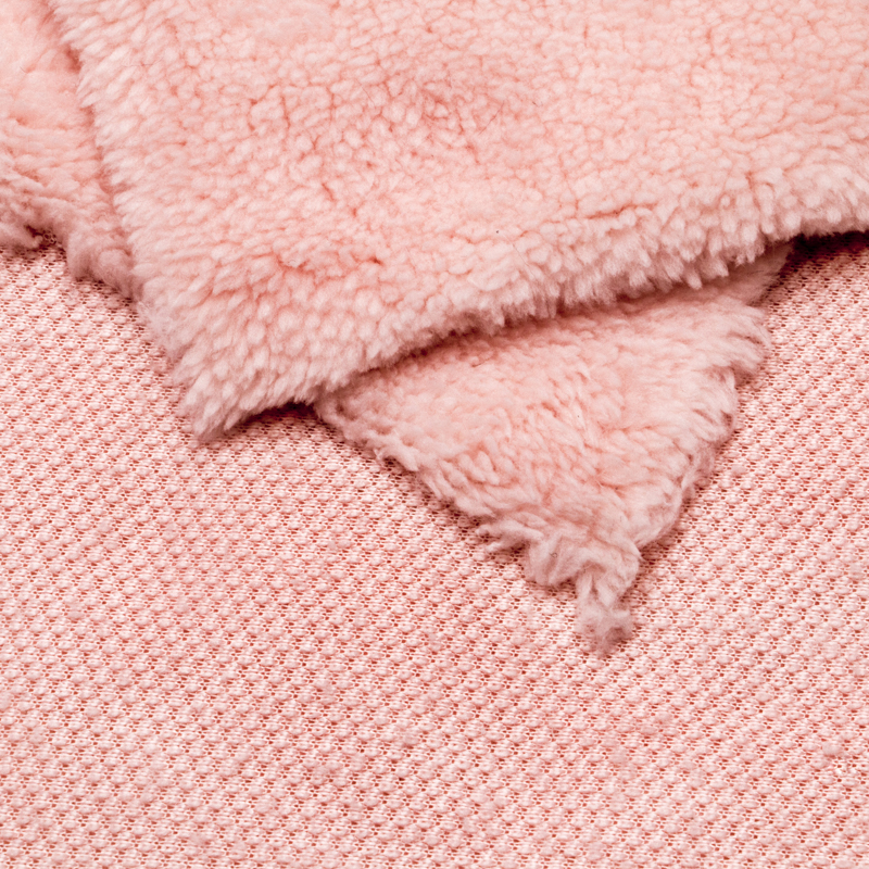 2019 new style cute pink acrylic artificial fur fabric pure color fabric for home textiles and toys
