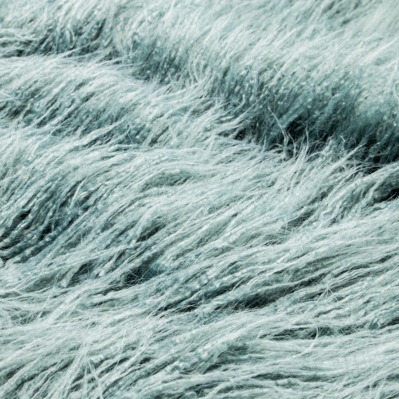 2019 popular 100% polyester 100mm long pile high quality pure color green faux fur fabric for clothing and toy manufacturing