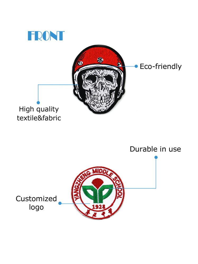 High Density Personalized Iron On Custom Logo Embroidery Patch For Apparel