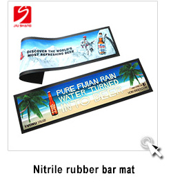 customized cheap bombay sapphire anti-slip bar mat clear