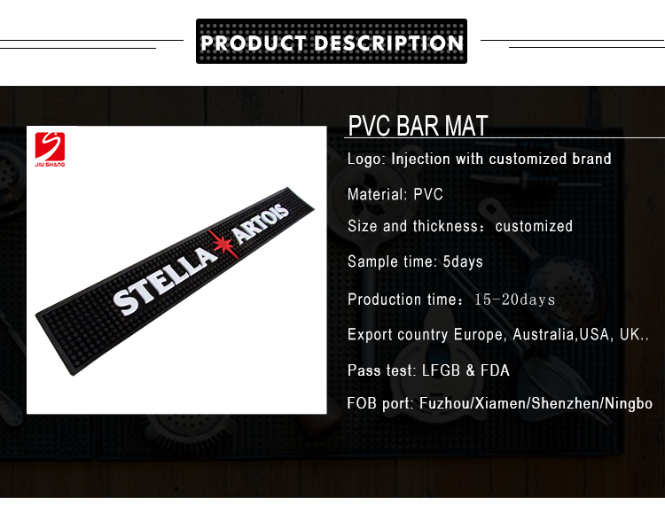 heavy duty silicone stella artois steel bar mat