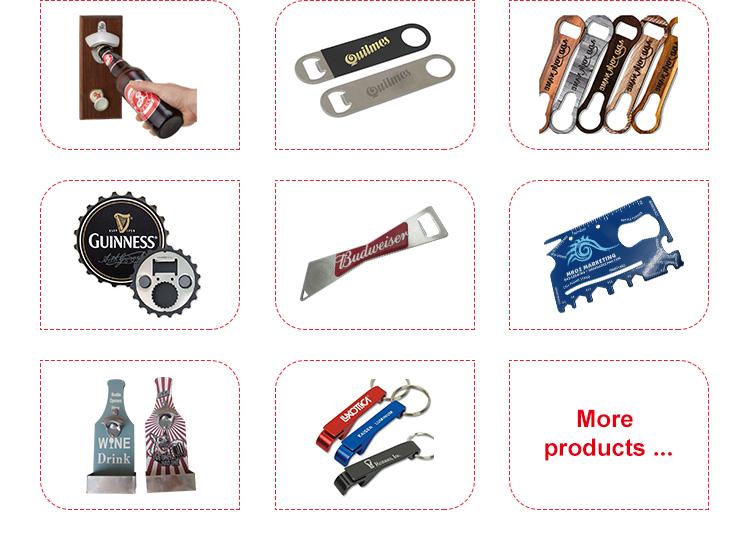 Custom cheap bar blade bullet bottle opener with hole wholesale