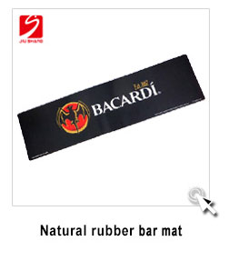 customised any logo text black design pvc spill ciroc bar mat for home bar shop cocktail party advertising