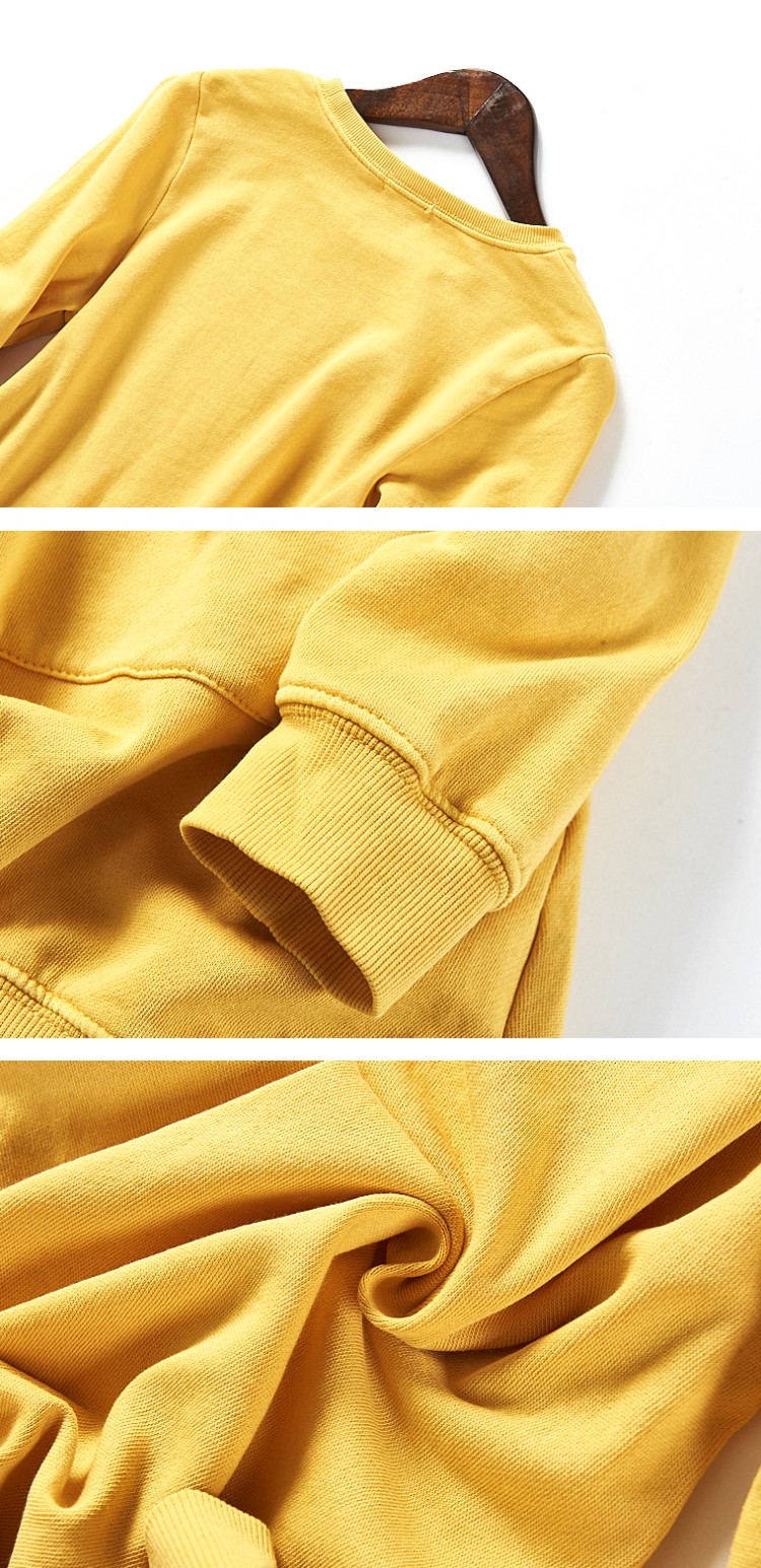 custom cotton xxxxl long yellow ladies sweatshirt crewneck womens hoodies