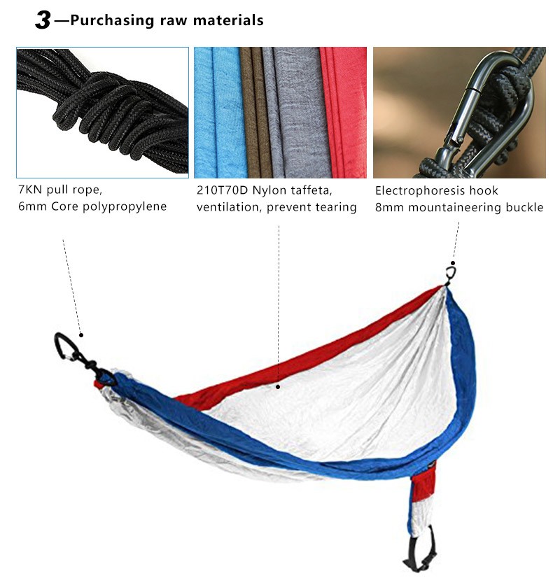 Woqi outdoor camping portable hammock with tree strap &hammock hooks,hammock cover
