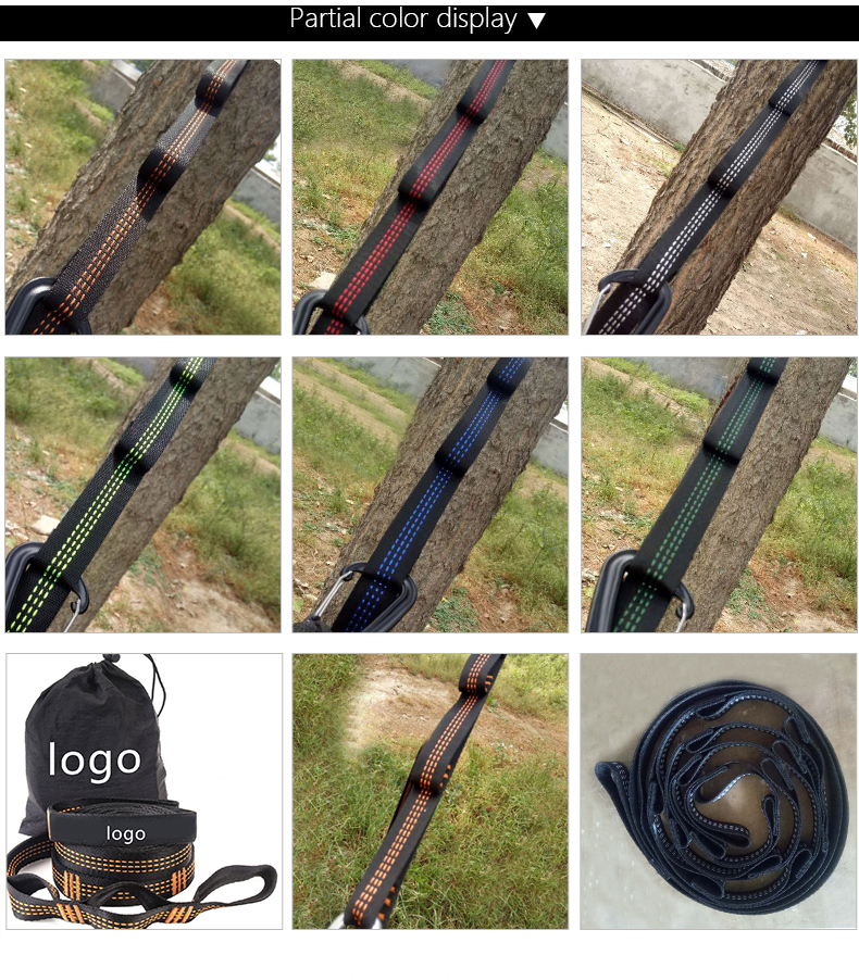 Woqi Adjustable 16 Loop Per Strap Hammock Tree Straps