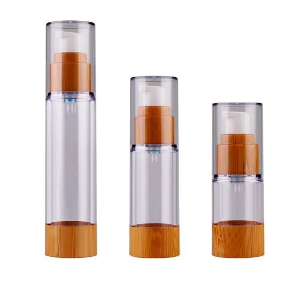 15ml 30ml 50ml Bamboo Spray Airless Pump Bottle for Wholesale