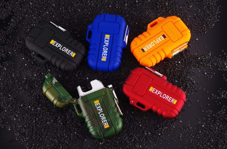 Waterproof and Windproof Outdoor Camouflage  Rechargeable Electronic USB Lighter for Wholesale