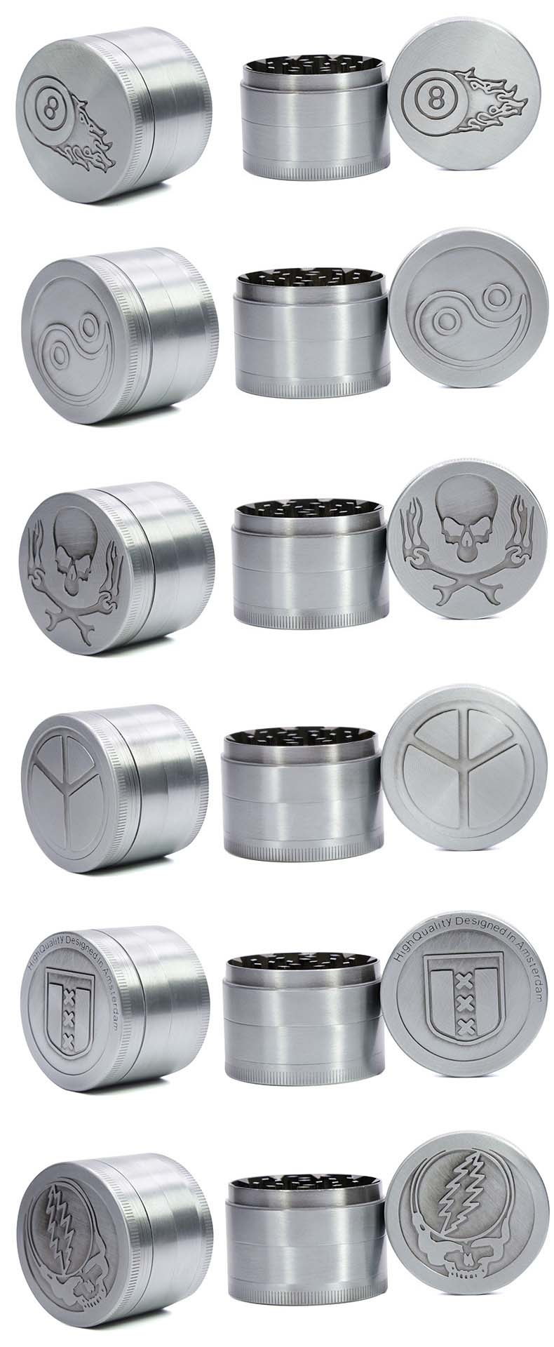 Wholesale Zinc Alloy Diameter 50mm Tobacco Grinder Weed with Low MOQ
