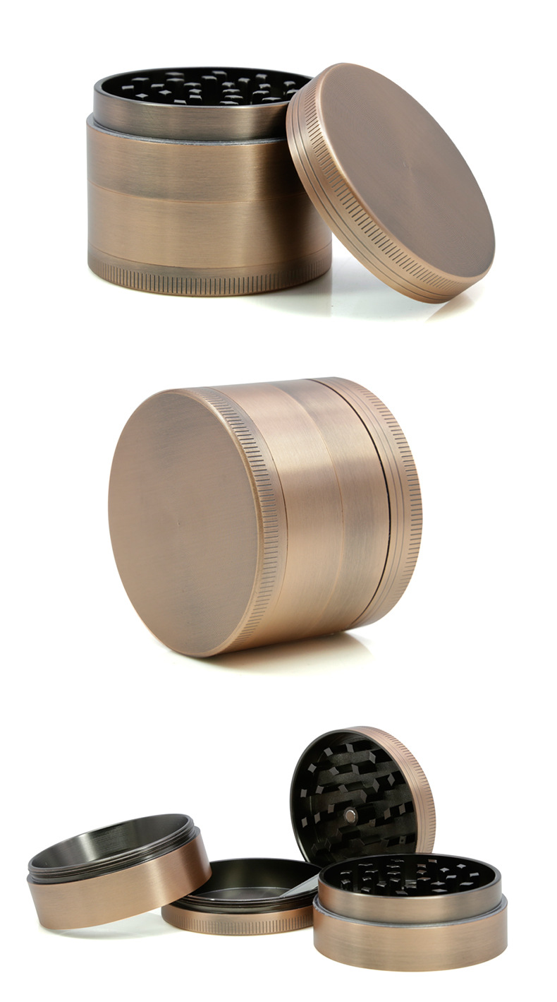 Zinc Alloy 40mm Diameter Bronze Grinder for Tobacco