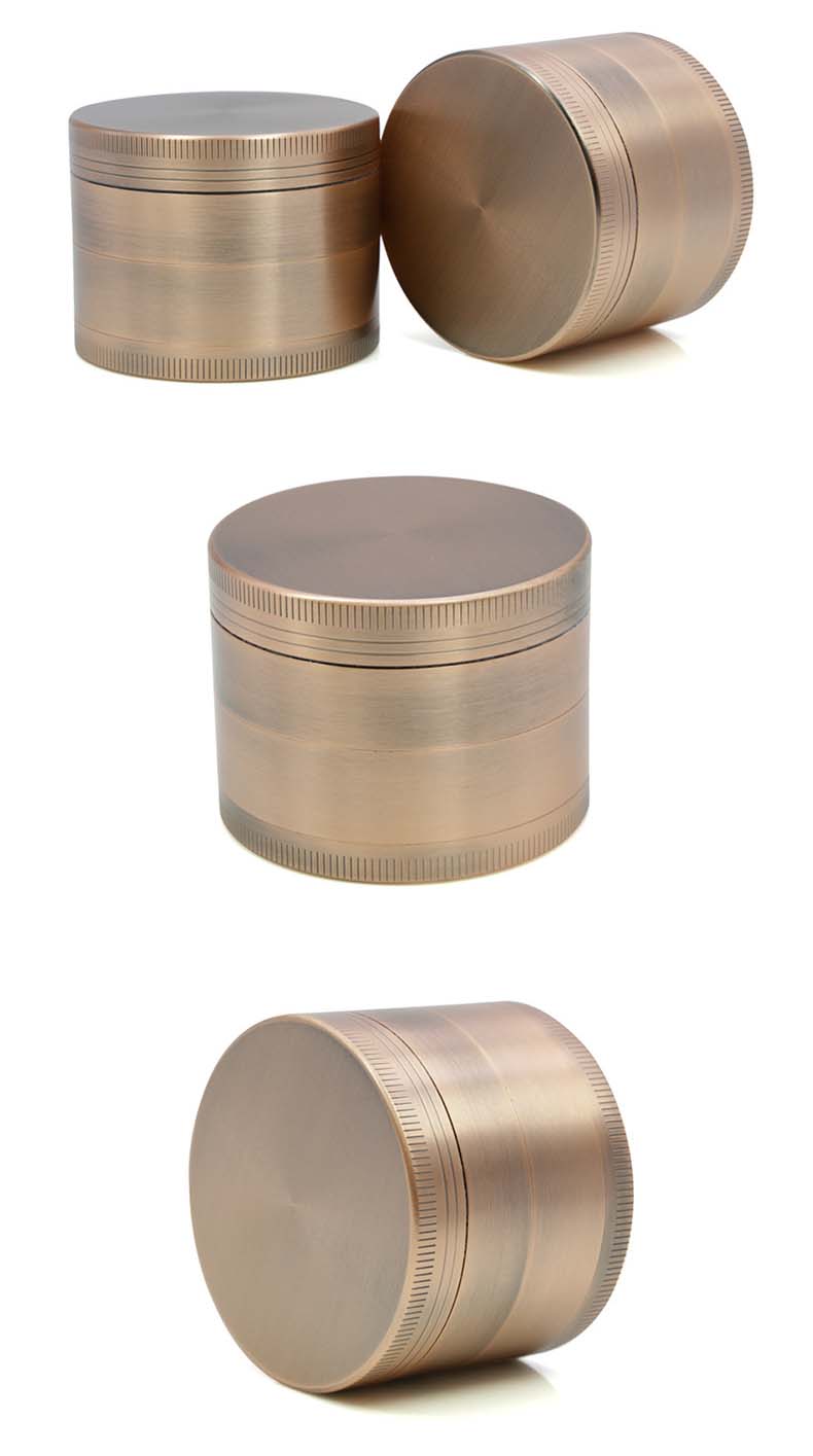 55mm Diameter Zinc Alloy  Bronze Smoking Accessories Tobacco Grinder for Wholesale
