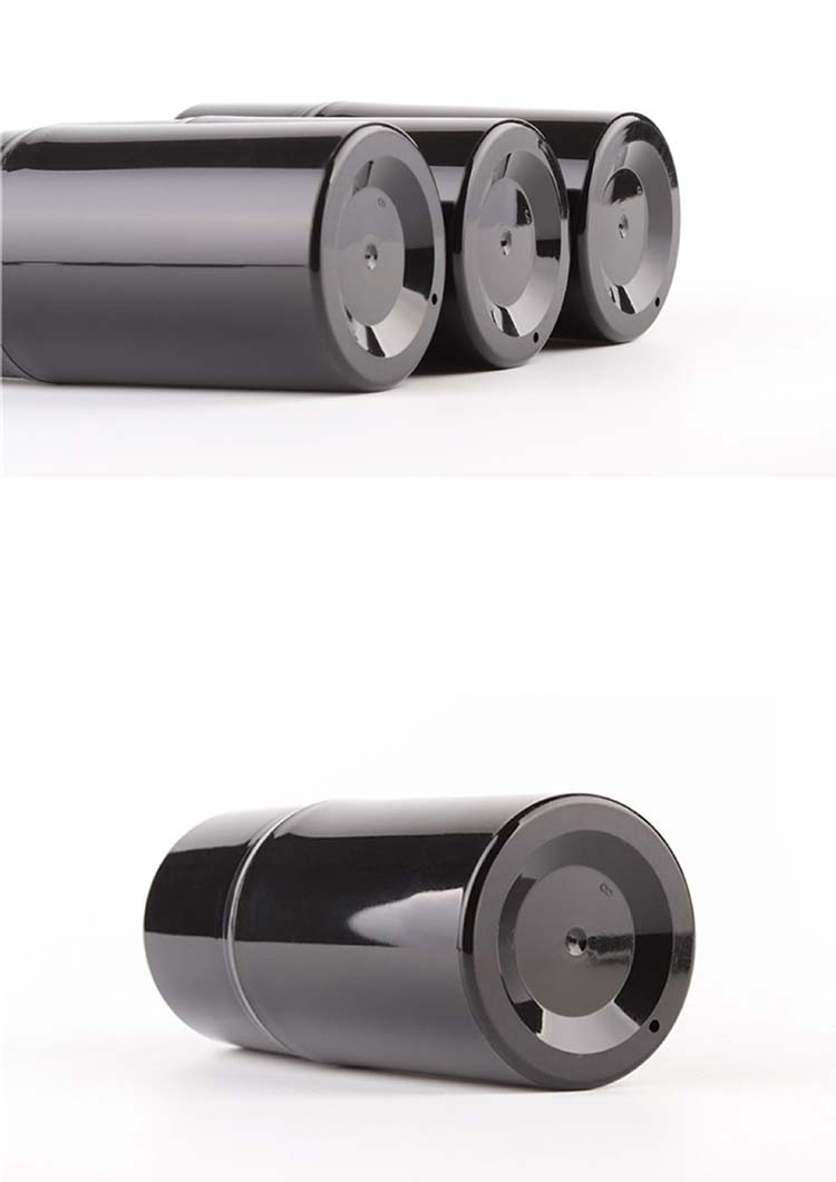 50ml Pump Cosmetic Container Matte Airless Bottle Black for Wholesale