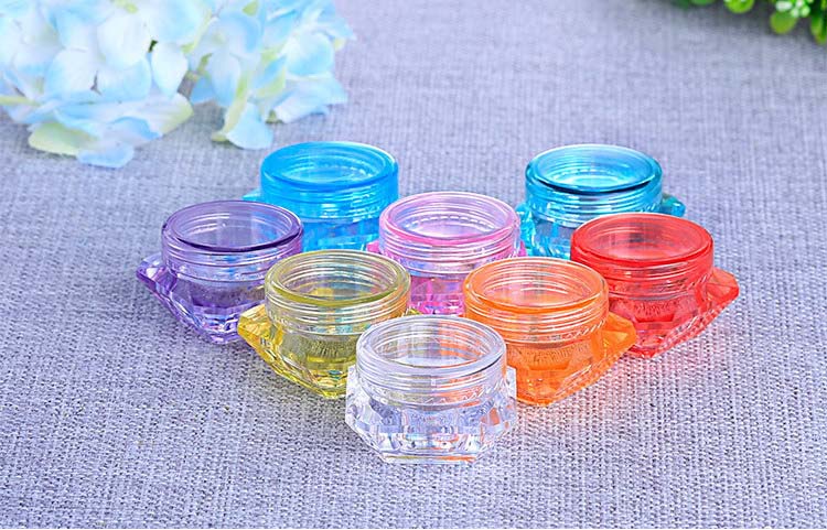 Small Capacity 3ml 5ml 3g 5g PP Plastic Crystal Rose Jar Cosmetic