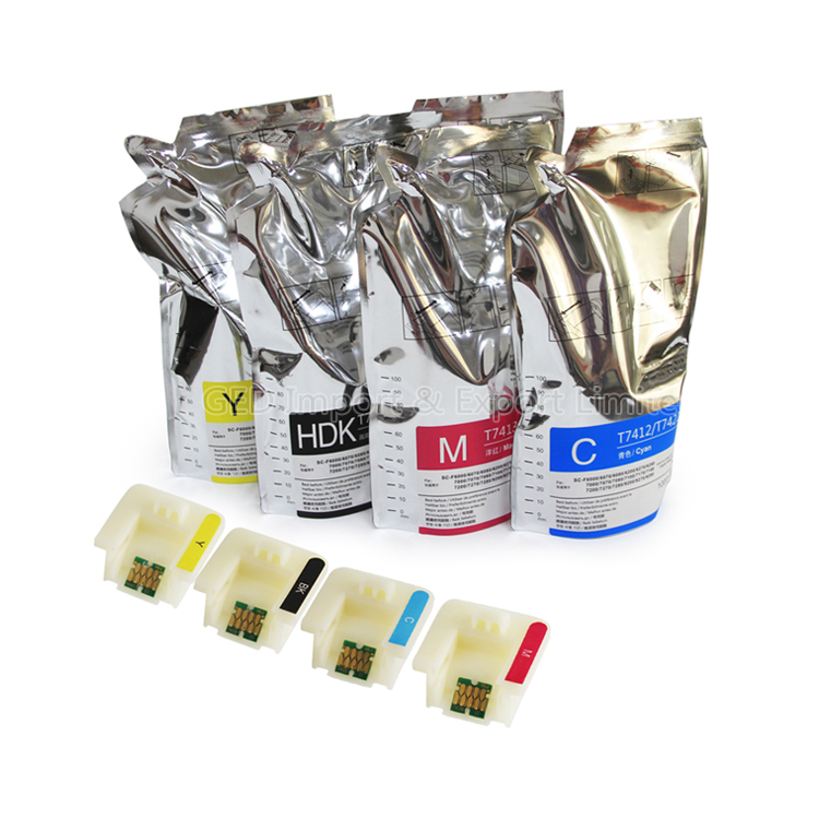Original Dye Sublimation Ink Toner Bag with Chip for EPSON F6000 F6070 F6200 F6270 F7000 F7070 F7100 F7170 F7200 F7270 Printer