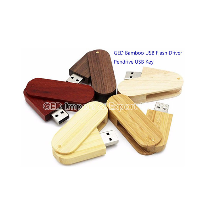 Guangzhou GED 8GB 2.0 Bamboo USB Flash Driver Customize Logo 16GB 3.1 USB Key Eco Friendly Pendrive for Christmas Gift Promotion