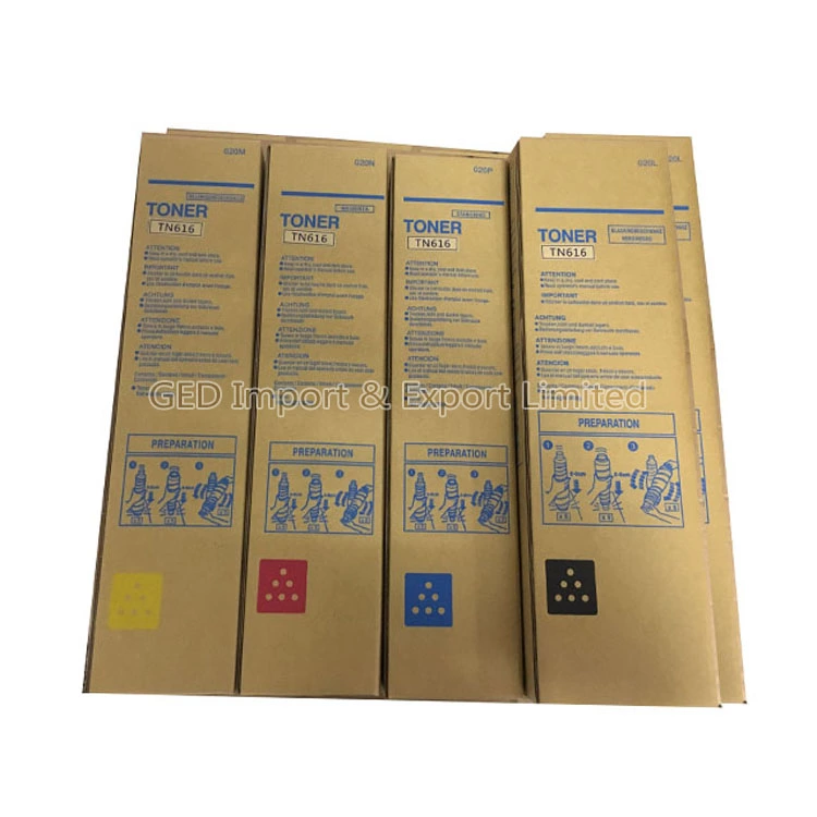 Guangzhou Compatible TN616 CMYK Toner Original Toner Cartridge for Konica Minolta Bizhub Press C6000 C7000 C6500 C8000 Printer