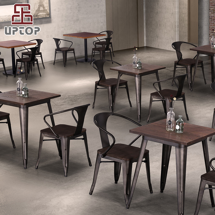 (SP-CT860) Wholesale price metal restaurant furniture set