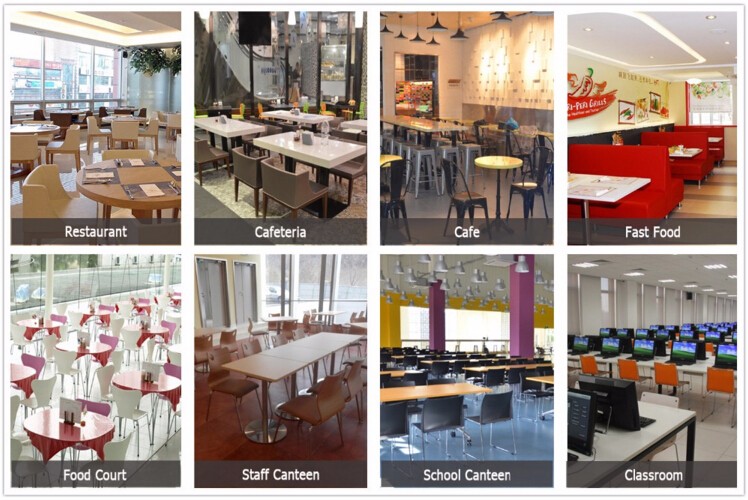 (SP-CS146) UPTOP new design cafe canteen restaurant bench seat with various material