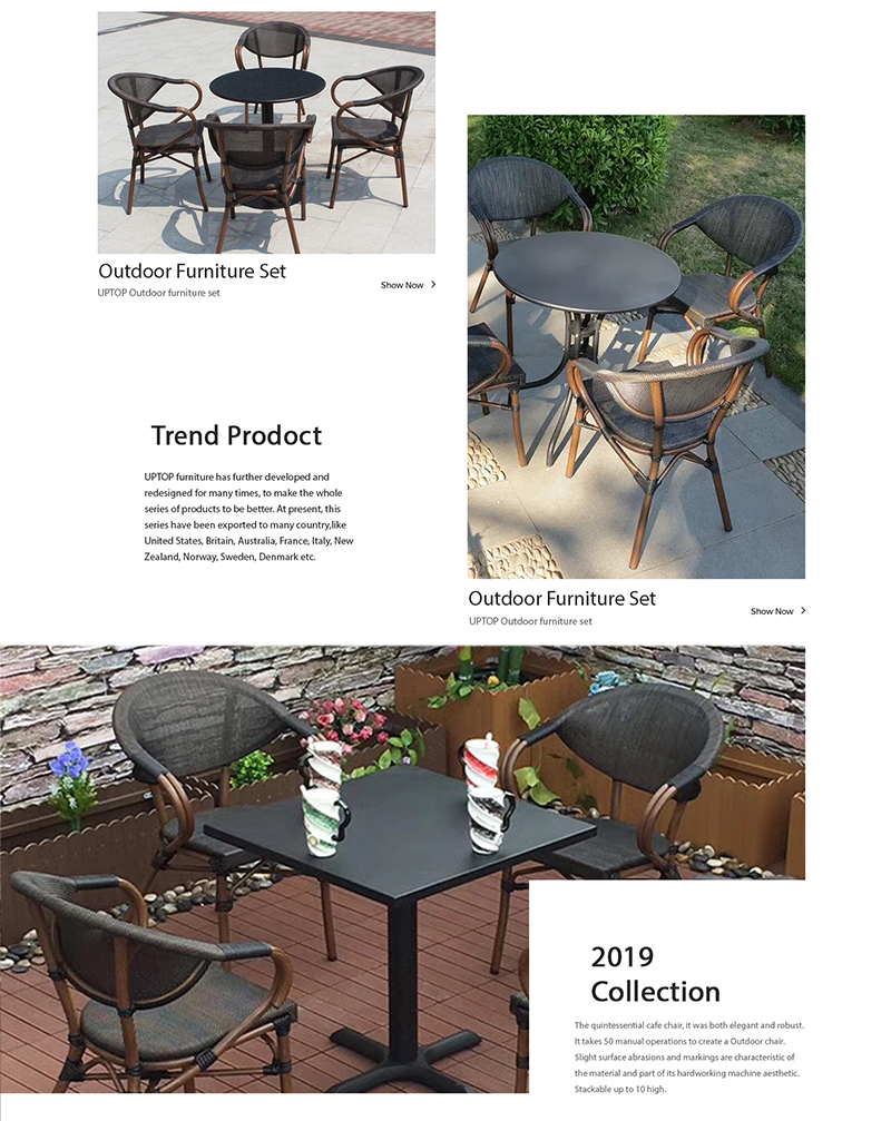 (SP-OC368 ) Garden Outdoor Furniture / Rattan Outdoor Cafe Coffee Shop Tables And Chairs