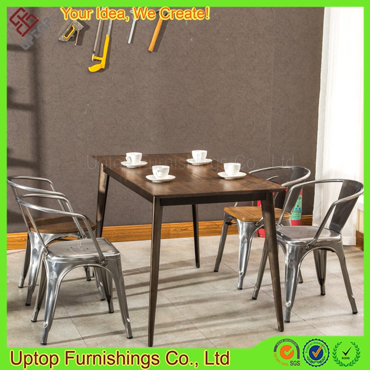 (SP-CT752) China supplier vintage furniture metal chair set for sale