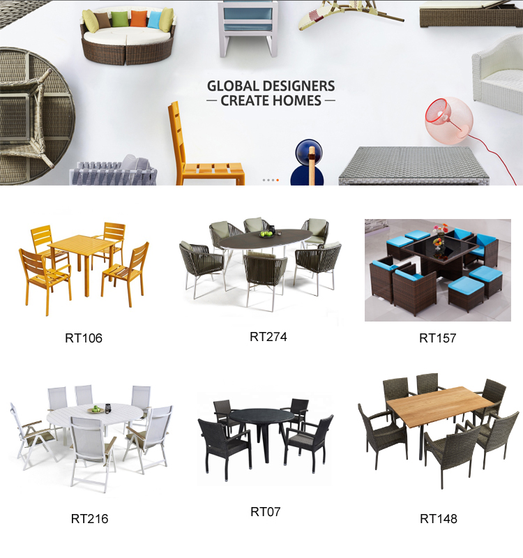 Outdoor Restaurant Rattan Dinning Table and Chair Garden Sets